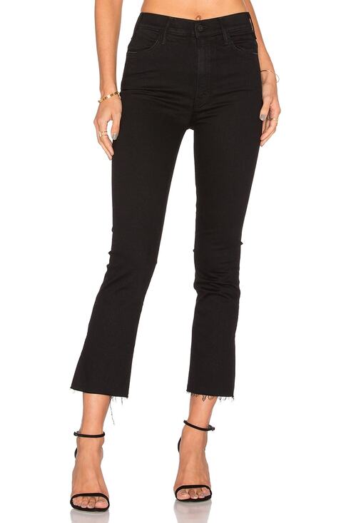MOTHER Denim - Mother Classic Black Hustler Ankle Fray Denim Jeans Size 27